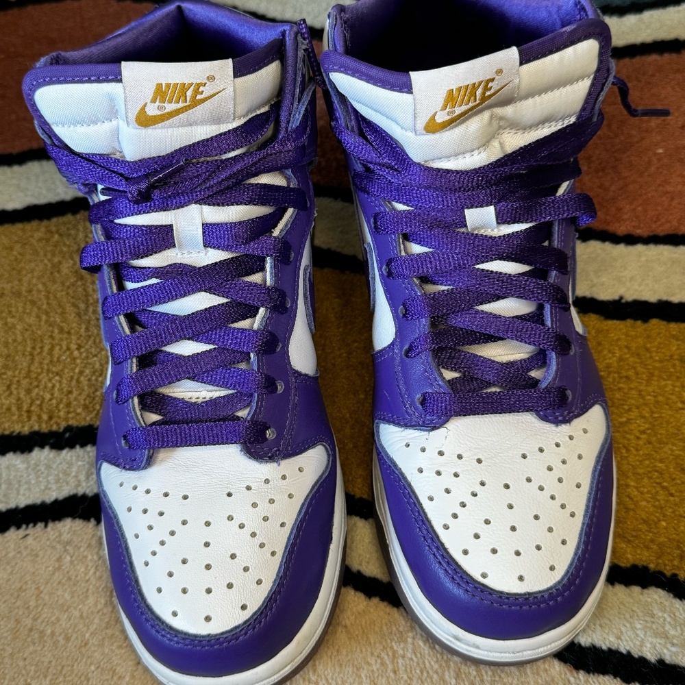 Nike Air Jordan 1 Mid – Purple & White – Unisex Size 7